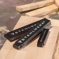 STAHLWERK Folding rule set of 3 1 meter precise plastic folding rule | folding rule | ruler | tape measure | meter rule with easy-to-read metric digits