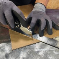 STAHLWERK Juego de 4 cuchillos con cuchillas de recambio Cuchillo profesional | cuchillo para alfombras | cuchillo de seguridad | cuchillo para paquetes | cúter para cajas