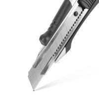 STAHLWERK Juego de 4 cuchillos con cuchillas de recambio Cuchillo profesional | cuchillo para alfombras | cuchillo de seguridad | cuchillo para paquetes | cúter para cajas