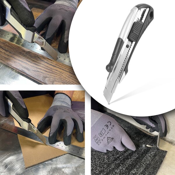 Taglierino Professionale Coltello Multiuso Impugnatura Ergonomica Con Anello Di Fissaggio