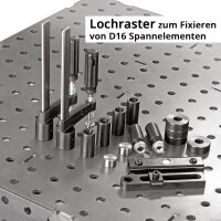 B-Ware: STAHLWERK 3D Schwei&szlig;tisch WT-100 3D ST mit 1.000 kg Tragkraft, D16 Lochsystem und 6 mm Arbeitsplatte 100 x 80 cm, Montagetisch DIY-Bausatz zum Selbstschwei&szlig;en aus Carbonstahl mit nivellierbaren F&uuml;&szlig;en