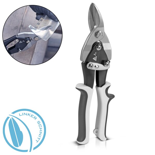 STAHLWERK Cesoie per lamiera  taglio a sinistra Cesoie per metallo professionali | taglierina per lamiera | taglierina per metallo per il taglio professionale della lamiera