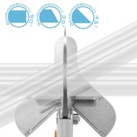 STAHLWERK Tijera ingletadora | Tijera ingletadora | Tijera multiángulo | Tijera para cortar vinilo, PVC, goma y mucho más. | Ángulos ajustables 30° | 45° | 90