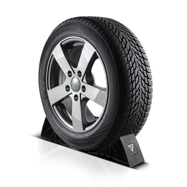 Wiltec Cunei Bloccaruota Con Staffa Capacit&agrave; Di Carico Fino A 1,6 T 2 Fermaruota Per Rimorchi 81867031