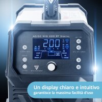 STAHLWERK AC/DC TIG 200 ST Digital | Unit&agrave; di saldatura combinata | Funzione spot | Sistema di saldatura combinata | Inverter TIG MMA compatibile con lalluminio da 200 A con funzione clean integrata