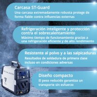 STAHLWERK AC/DC TIG 200 ST Soldadora digital totalmente equipada | soldadora combi | sistema de soldadura combi | inversor TIG MMA compatible con aluminio con 200 A y funci&oacute;n de limpieza integrada