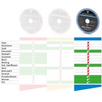 STAHLWERK diamond multi cutting disc set of 2 125 x 22.23 mm | steel, porcelain, marble, PVC | high cutting precision & long service life