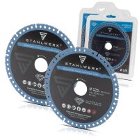 STAHLWERK diamond multi cutting disc set of 2 125 x 22.23 mm | steel, porcelain, marble, PVC | high cutting precision & long service life