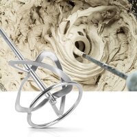 STAHLWERK Rührer mit M14 Gewinde 120 x 600 mm Rührstab | Mörtelrührer | Betonrührer | Estrichrührer | Farbrührer | Rührkorb | Wendelrührer | Mörtelmischer | Rührquirl für Bau- und Renovierungsarbeiten