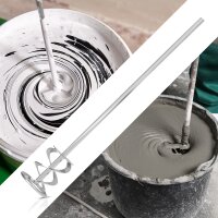 STAHLWERK Rührer mit Sechskantschaft 60 x 400 mm Rührstab | Mörtelrührer | Betonrührer | Estrichrührer | Farbrührer | Rührkorb | Wendelrührer | Rührquirl für Bau- und Renovierungsarbeiten