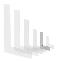 STAHLWERK Ángulo plano 90° 75 x 50 mm DIN 875/1 Ángulo de control / ángulo de instalador / ángulo de tope / ángulo de precisión de acero inoxidable