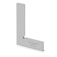 STAHLWERK Ángulo plano 90° 100 x 70 mm DIN 875/1 Ángulo de control / ángulo de instalador / ángulo de tope / ángulo de precisión de acero inoxidable