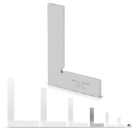 STAHLWERK Ángulo plano 90° 100 x 70 mm DIN 875/1 Ángulo de control / ángulo de instalador / ángulo de tope / ángulo de precisión de acero inoxidable