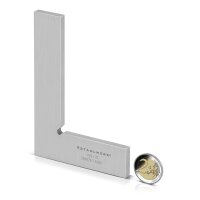 STAHLWERK Ángulo plano 90° 100 x 70 mm DIN 875/1 Ángulo de control / ángulo de instalador / ángulo de tope / ángulo de precisión de acero inoxidable