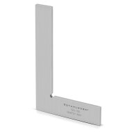 STAHLWERK Ángulo plano 90° 150 x 100 mm DIN 875/1 Ángulo de control / Ángulo de cerrajería / Ángulo de tope / Ángulo de precisión de acero inoxidable