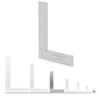 STAHLWERK Ángulo plano 90° 150 x 100 mm DIN 875/1 Ángulo de control / Ángulo de cerrajería / Ángulo de tope / Ángulo de precisión de acero inoxidable