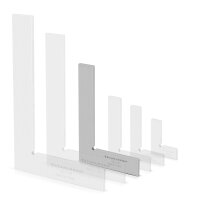 STAHLWERK Ángulo plano 90° 150 x 100 mm DIN 875/1 Ángulo de control / Ángulo de cerrajería / Ángulo de tope / Ángulo de precisión de acero inoxidable