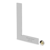 STAHLWERK Ángulo plano 90° 200 x 130 mm DIN 875/1 Ángulo de control / ángulo de instalador / ángulo de tope / ángulo de precisión de acero inoxidable