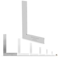 STAHLWERK Ángulo plano 90° 250 x 160 mm DIN 875/1 Ángulo de control / ángulo de instalador / ángulo de tope / ángulo de precisión de acero inoxidable