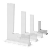 STAHLWERK Ángulo de tope 90° 50 x 40 mm DIN 875/1 Ángulo de montador / tope de ángulo / ángulo de precisión de acero inoxidable