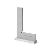 STAHLWERK Ángulo de tope de 90° 75 x 50 mm DIN 875/1 ángulo de montador / tope de ángulo / ángulo de precisión de acero inoxidable