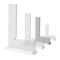 STAHLWERK Ángulo de tope de 90° 75 x 50 mm DIN 875/1 ángulo de montador / tope de ángulo / ángulo de precisión de acero inoxidable