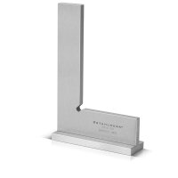 STAHLWERK Ángulo de tope 90° 150 x 100 mm DIN 875/1 Ángulo de montador / tope de ángulo / ángulo de precisión de acero inoxidable