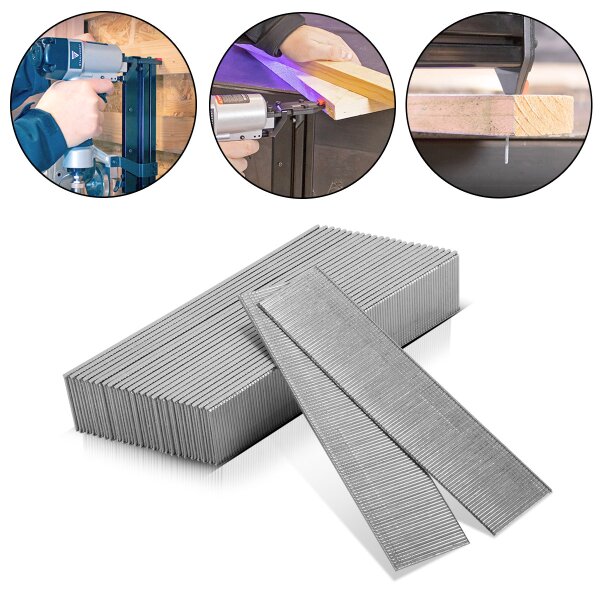 STAHLWERK Clavos de aire comprimido 30 mm calibre 18 (1,25 x 1,05 mm) con 2 mm de ancho de cabeza en un juego de 5000 clavos en tira | clavos grapadores | clavos de aire comprimido para clavadoras,