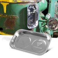 STAHLWERK Bandeja magnética MS-28 ST 237 x 136 x 28 mm Disco magnético | bandeja para tornillos | bandeja magnética | bandeja magnética | bandeja magnética de acero inoxidable con fuerte fuerza