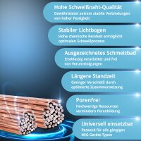 STAHLWERK WIG Schweißstäbe Set ER70S-G3 Stahl / Ø 1,6 und Ø 2,4 x 500 mm 2 kg inklusive Aufbewahrungsbox