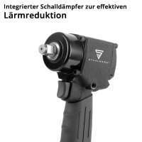 STAHLWERK Druckluft-Schlagschrauber DSS-680 ST mit 680 Nm, 10.000 U/min und ½"-Aufnahme pneumatischer Drehschlagschrauber | Druckluft-Schrauber mit 2-Hammer-Schlagwerk