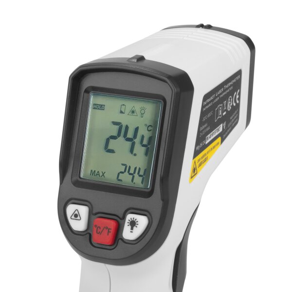 Thermomètre Infrarouge Sans Contact – Plage -50°C à 750°C, Laser, Précision ±1.5%, Neuf