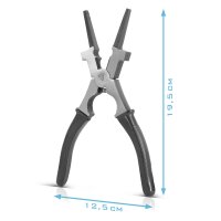 STAHLWERK MIG MAG Schweißzange MSZ-203 ST 8" | 203 mm Langversion 4-in-1 Düsenzange | Schweißerzange | Spezialzange für MIG MAG Schweißbrenner