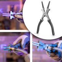 STAHLWERK MIG MAG Schweißzange MSZ-203 ST 8" | 203 mm Langversion 4-in-1 Düsenzange | Schweißerzange | Spezialzange für MIG MAG Schweißbrenner