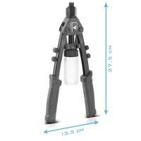STAHLWERK Juego de alicates para remachar HNZ-280 ST alicates para remachar | alicates para remachar de palanca | alicates para remachar | alicates para remachar tuercas | pistola para remachar |