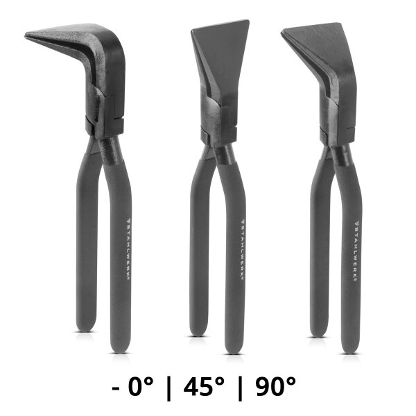 3-teiliges Falzzangen-Set Von Gearzaar – 0° / 45° / 90° Blechzangen Für Klempner Und Dachdecker