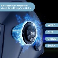 STAHLWERK Automatik-Schwei&szlig;helm WORKER 3-in-1 Schwei&szlig;erhelm | Schwei&szlig;schild | Schwei&szlig;maske mit True-Colour-Echtfarbwiedergabe, automatischer Abdunkelung DIN 4 bis DIN 13 und Optischer Klasse 1/1/1/2