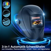 STAHLWERK Automatik-Schwei&szlig;helm WORKER 3-in-1 Schwei&szlig;erhelm | Schwei&szlig;schild | Schwei&szlig;maske mit True-Colour-Echtfarbwiedergabe, automatischer Abdunkelung DIN 4 bis DIN 13 und Optischer Klasse 1/1/1/2