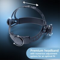 STAHLWERK Automatyczna przylbica spawalnicza  WORKER 3 w 1 przylbica spawalnicza | tarcza spawalnicza | maska spawalnicza z wiernym odwzorowaniem kolor&oacute;w, automatycznym przyciemnianiem DIN 4