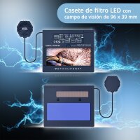 STAHLWERK casco de soldador autom&aacute;tico WORKER casco de soldador 3 en 1 | pantalla de soldador | m&aacute;scara de soldador con reproducci&oacute;n fiel del color, oscurecimiento autom&aacute;tico DIN 4 a DIN 13