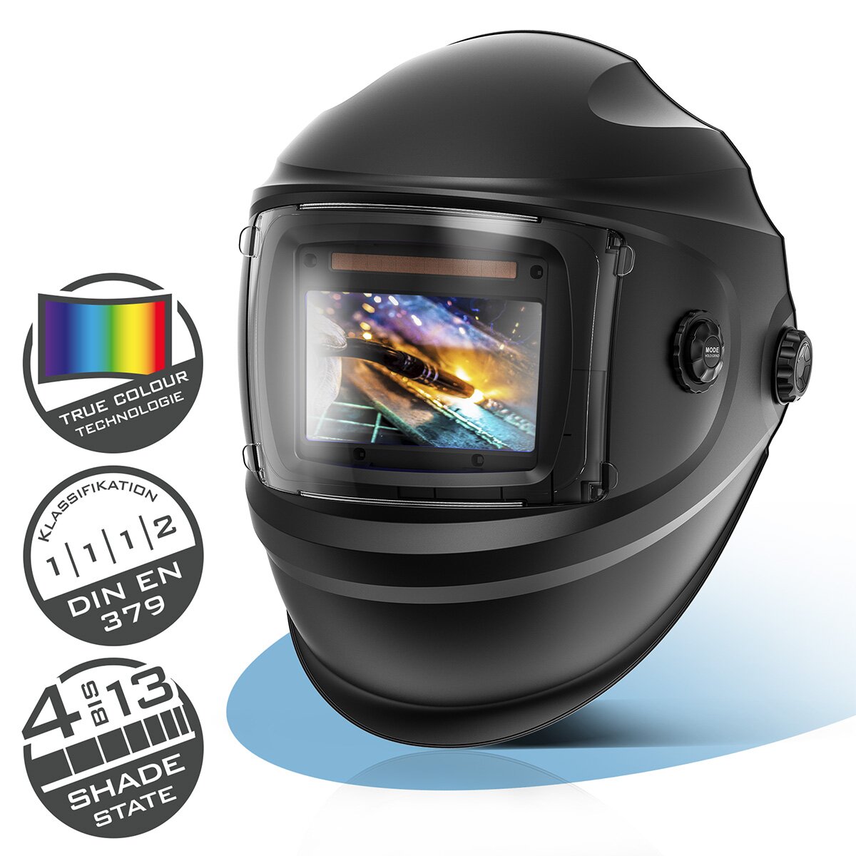 Schweißerhelm Mit Großem Sichtfeld - UV-Schutz Für TIG/MIG Schweißen
