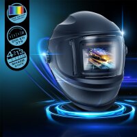 STAHLWERK Automatyczna przylbica spawalnicza BULLET 3 w 1 przylbica spawalnicza | tarcza spawalnicza | maska spawalnicza z wiernym odwzorowaniem kolor&oacute;w, automatycznym przyciemnianiem DIN 4 do DIN 13