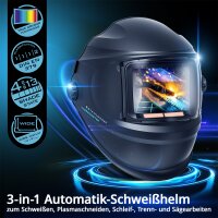 STAHLWERK Automatik-Schwei&szlig;helm BOOSTER 3-in-1 Schwei&szlig;erhelm | Schwei&szlig;ermaske mit True-Colour-Echtfarbwiedergabe, Jobspeicher, automatischer Abdunkelung DIN 4 bis DIN 13 und Optischer Klasse 1/1/1/2