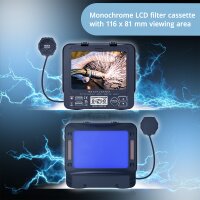 STAHLWERK Automatyczna przylbica spawalnicza BOOSTER 3 w 1 przylbica spawalnicza | maska spawalnicza z wiernym odwzorowaniem kolor&oacute;w, pamiecia zadan, automatycznym przyciemnianiem DIN 4 do DIN 13 i