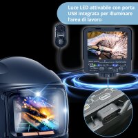 STAHLWERK casco automatico per saldatura RAPTOR Maschera per saldatura 3 in 1 con luce LED, resa cromatica reale, memoria di lavoro, oscuramento automatico da DIN 4 a DIN 13 e classe ottica 1/1/1/2