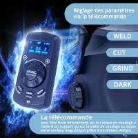 STAHLWERK Casque de soudage automatique MASTER 3-en-1 avec t&eacute;l&eacute;commande, visi&egrave;re rabattable, reproduction des couleurs r&eacute;elles True-Colour, m&eacute;moire des t&acirc;ches, obscurcissement automatique