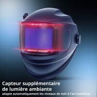 STAHLWERK Casque de soudage automatique MASTER 3-en-1 avec t&eacute;l&eacute;commande, visi&egrave;re rabattable, reproduction des couleurs r&eacute;elles True-Colour, m&eacute;moire des t&acirc;ches, obscurcissement automatique