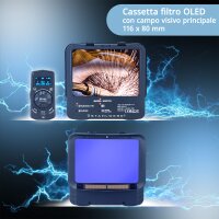 STAHLWERK MASTER 3-in-1 casco automatico per saldatura con telecomando, visiera pieghevole, riproduzione dei colori reali, memoria lavori, oscuramento automatico da DIN 4 a DIN 14 e classe ottica