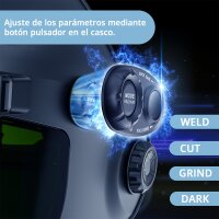 STAHLWERK M&aacute;scara de soldadura autom&aacute;tica SPLIT M&aacute;scara de soldadura 3 en 1 con campo de visi&oacute;n de 180&deg;, pantalla LCD en color, reproducci&oacute;n fiel del color, memoria de trabajos, regulaci&oacute;n autom&aacute;tica
