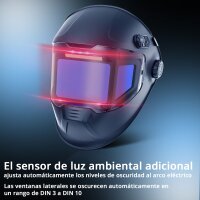 STAHLWERK M&aacute;scara de soldadura autom&aacute;tica SPLIT M&aacute;scara de soldadura 3 en 1 con campo de visi&oacute;n de 180&deg;, pantalla LCD en color, reproducci&oacute;n fiel del color, memoria de trabajos, regulaci&oacute;n autom&aacute;tica
